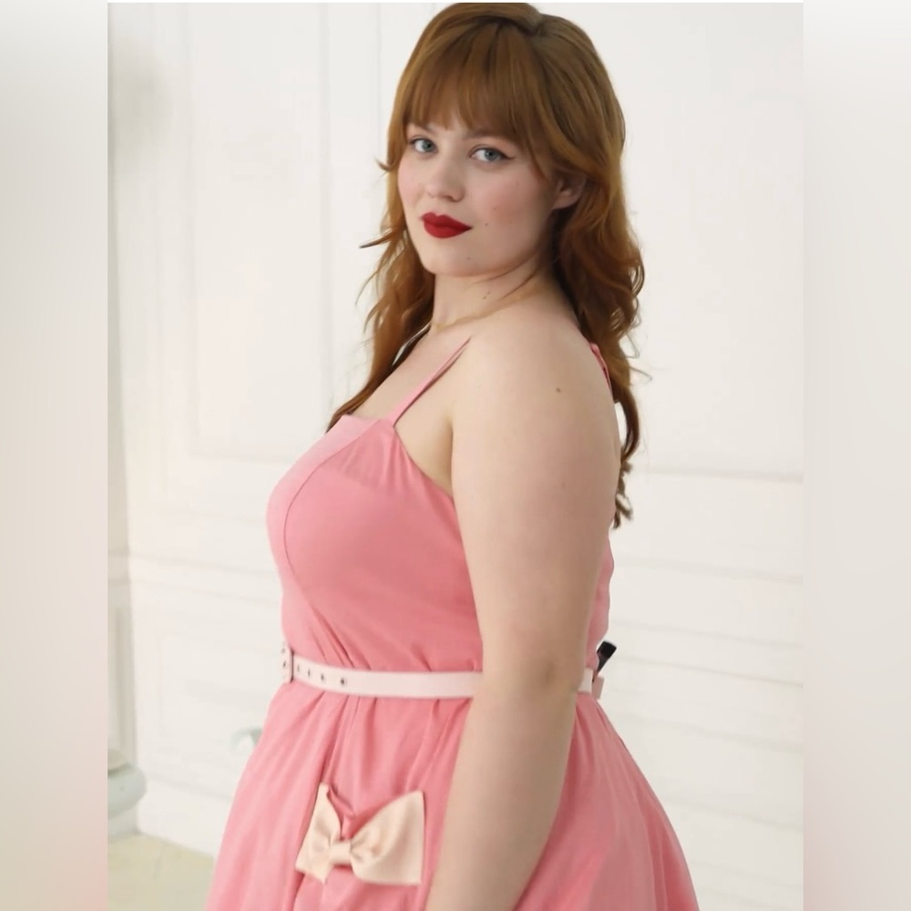Torrid Retro Chic Fit & Flare Dress in Flamingo Plume Pink, Large, NWT! - Picture 10 of 16